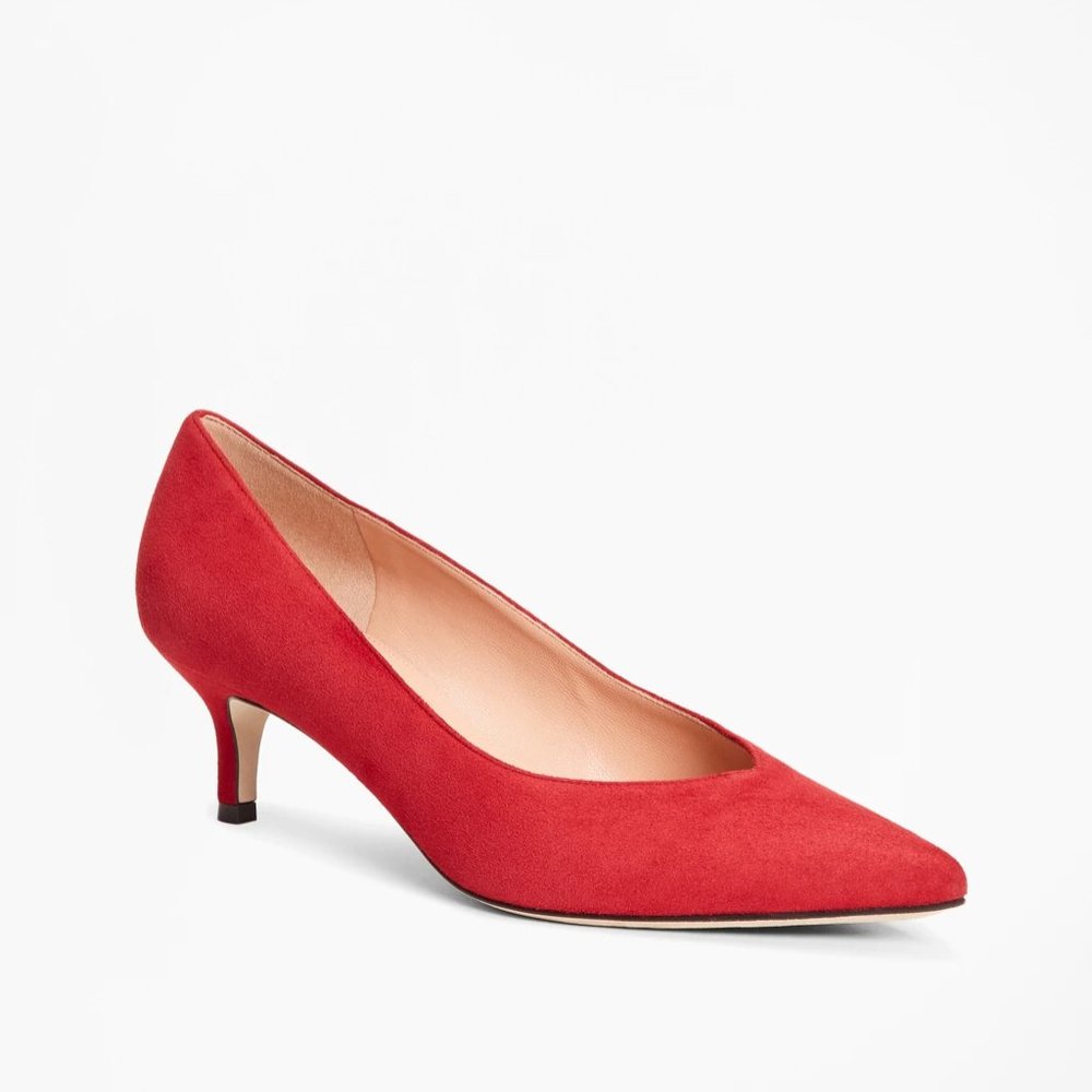 Brooks Brothers Suede Point-Toe Heels